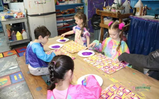 children sitting at a table