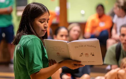 a person reading a book