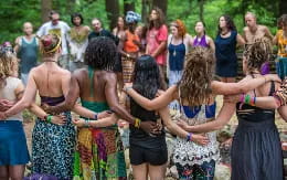 a group of people dancing
