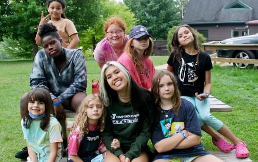 a group of people posing for a photo