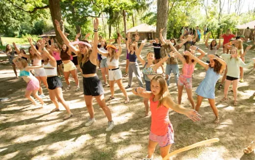 a group of people dancing