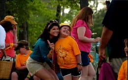 a group of people walking