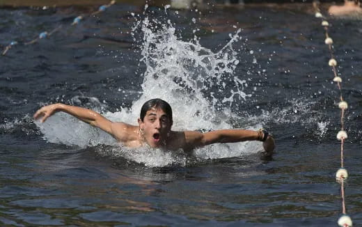 a person in the water