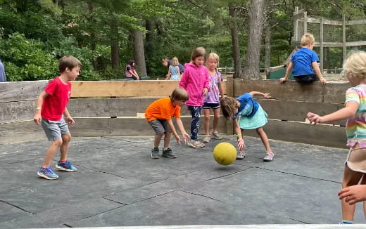 kids playing with a ball