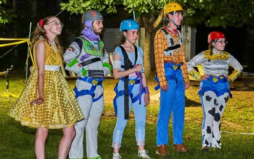 a group of people wearing clothing