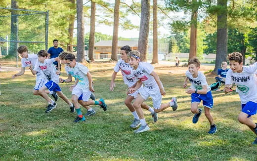 a group of people playing rugby