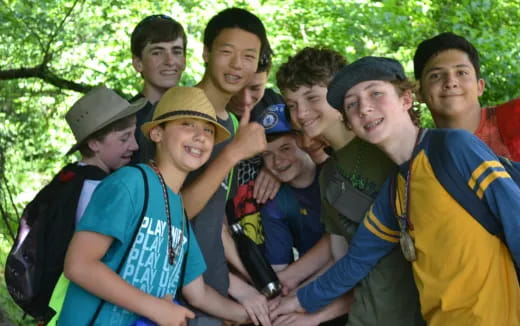 a group of people posing for a photo