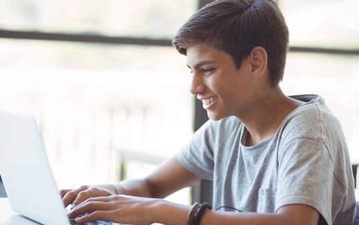 a person using a laptop