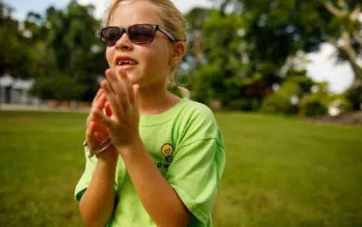 a person wearing sunglasses