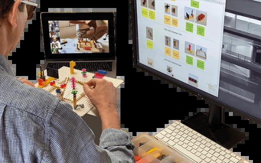 a man using a computer