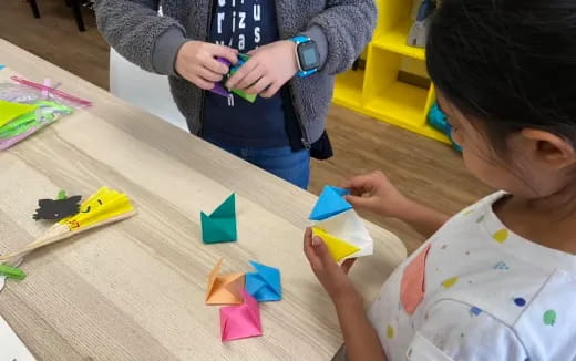 a child playing with toys