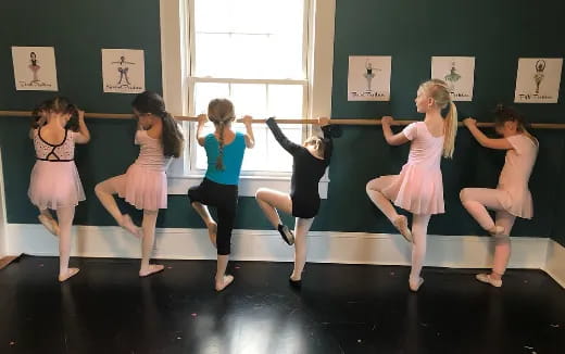 a group of girls dancing