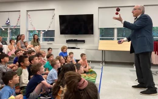 a person teaching a class