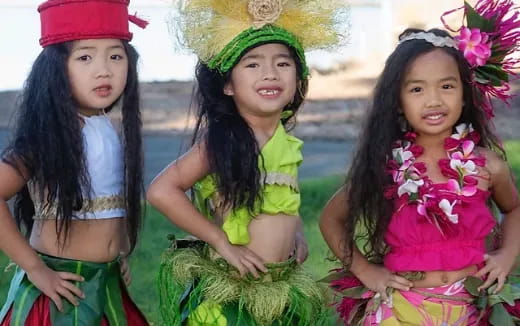 a group of girls wearing clothing