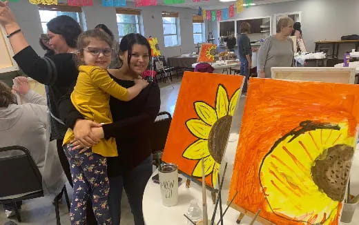 a person holding a kite