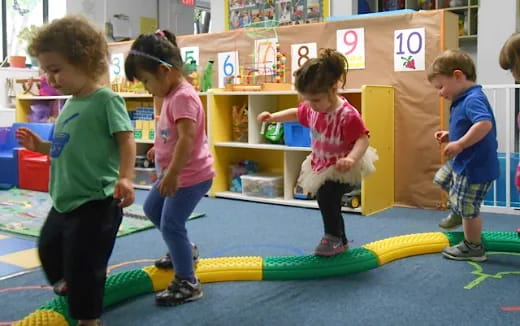 children playing with a toy