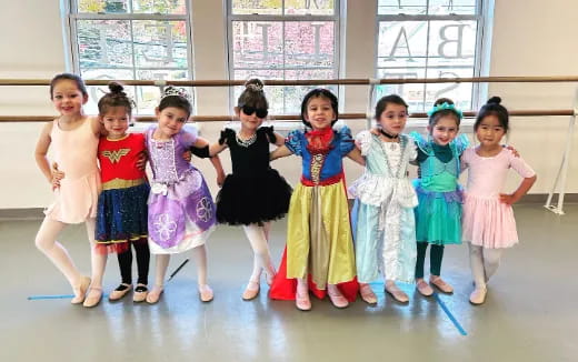 a group of children in a room