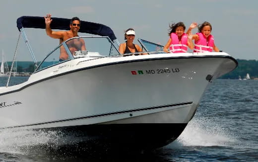 a group of people on a boat