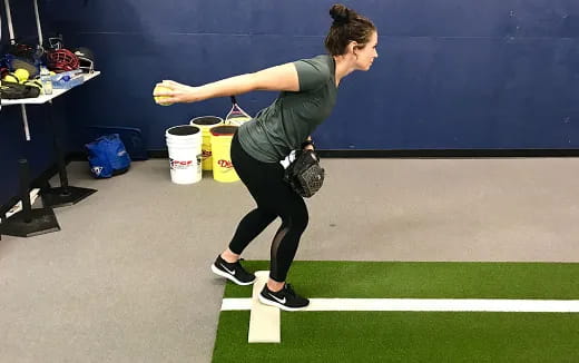 a person stretching the arms