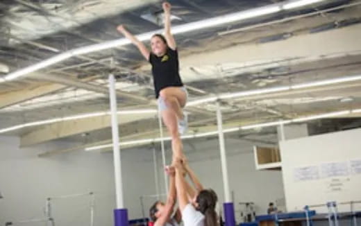 a person doing gymnastics