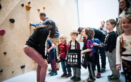 a group of children in a room