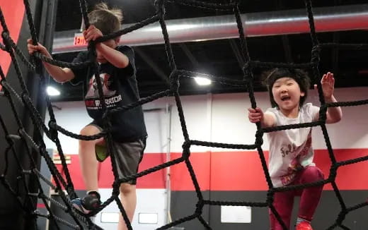 a couple of women in a ring