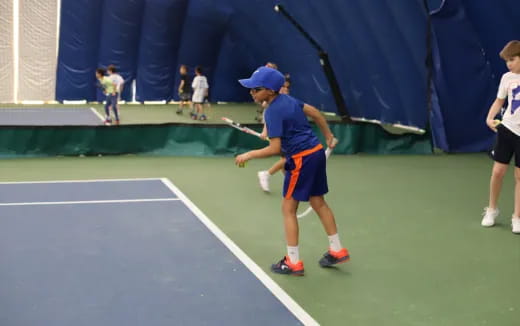 a person playing tennis