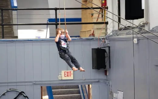 a person from a rope