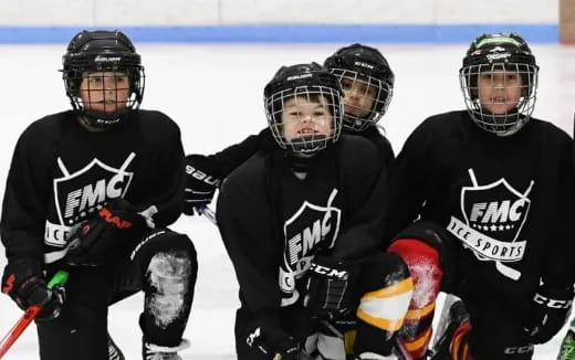 a group of hockey players