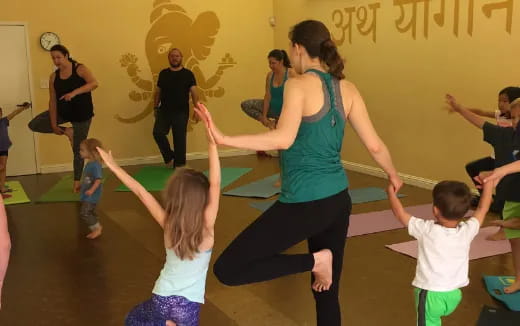 a group of people dancing
