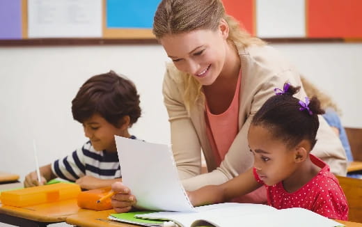 a person and two children