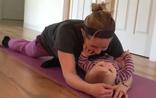 a person holding a baby