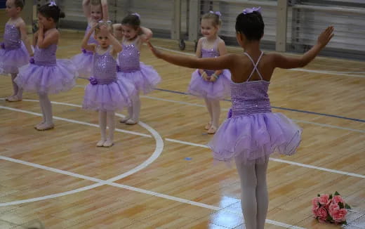 a group of girls dancing
