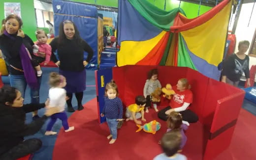 a group of children in a classroom