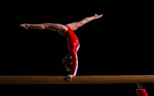 a person doing gymnastics