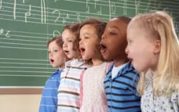 a group of children in a classroom