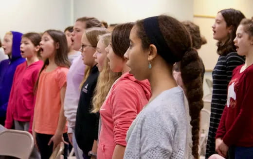 a group of people standing together