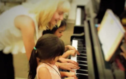 a person playing a piano