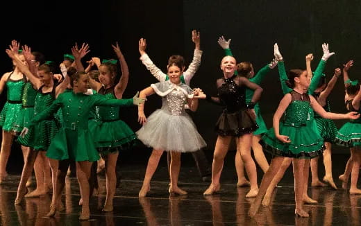 a group of women dancing