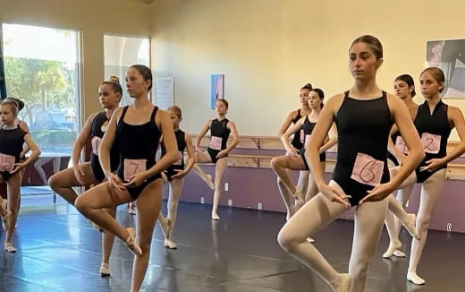 a group of women dancing