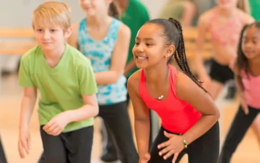 a group of people dancing