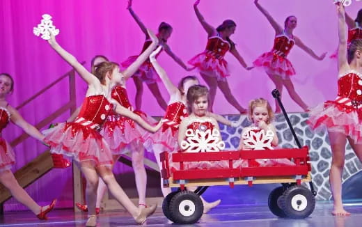 a group of women dancing
