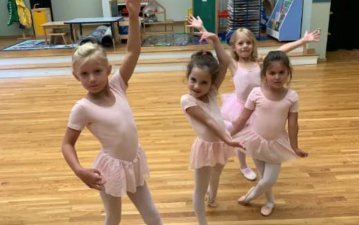 a group of children dancing