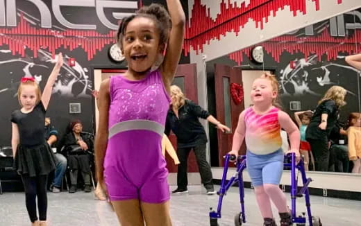 a group of people dancing