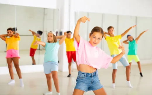 a group of people dancing