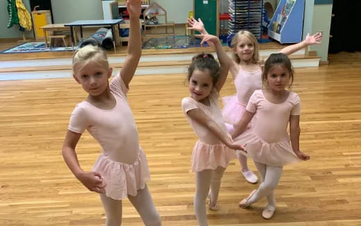 a group of children dancing