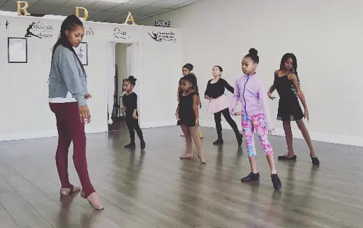 a group of people dancing