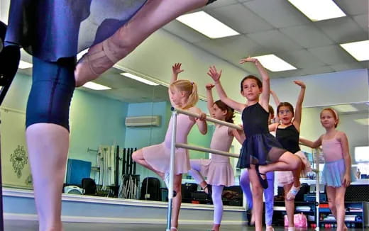a group of women dancing