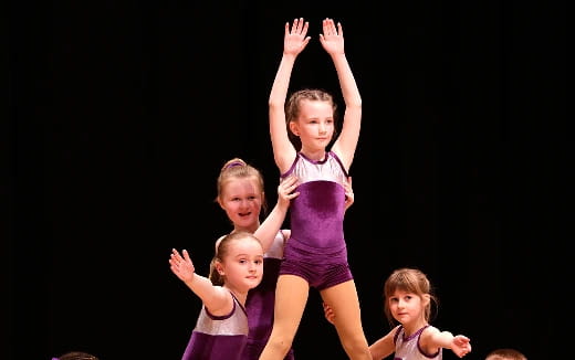 a group of girls dancing