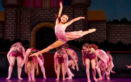 a group of people dancing